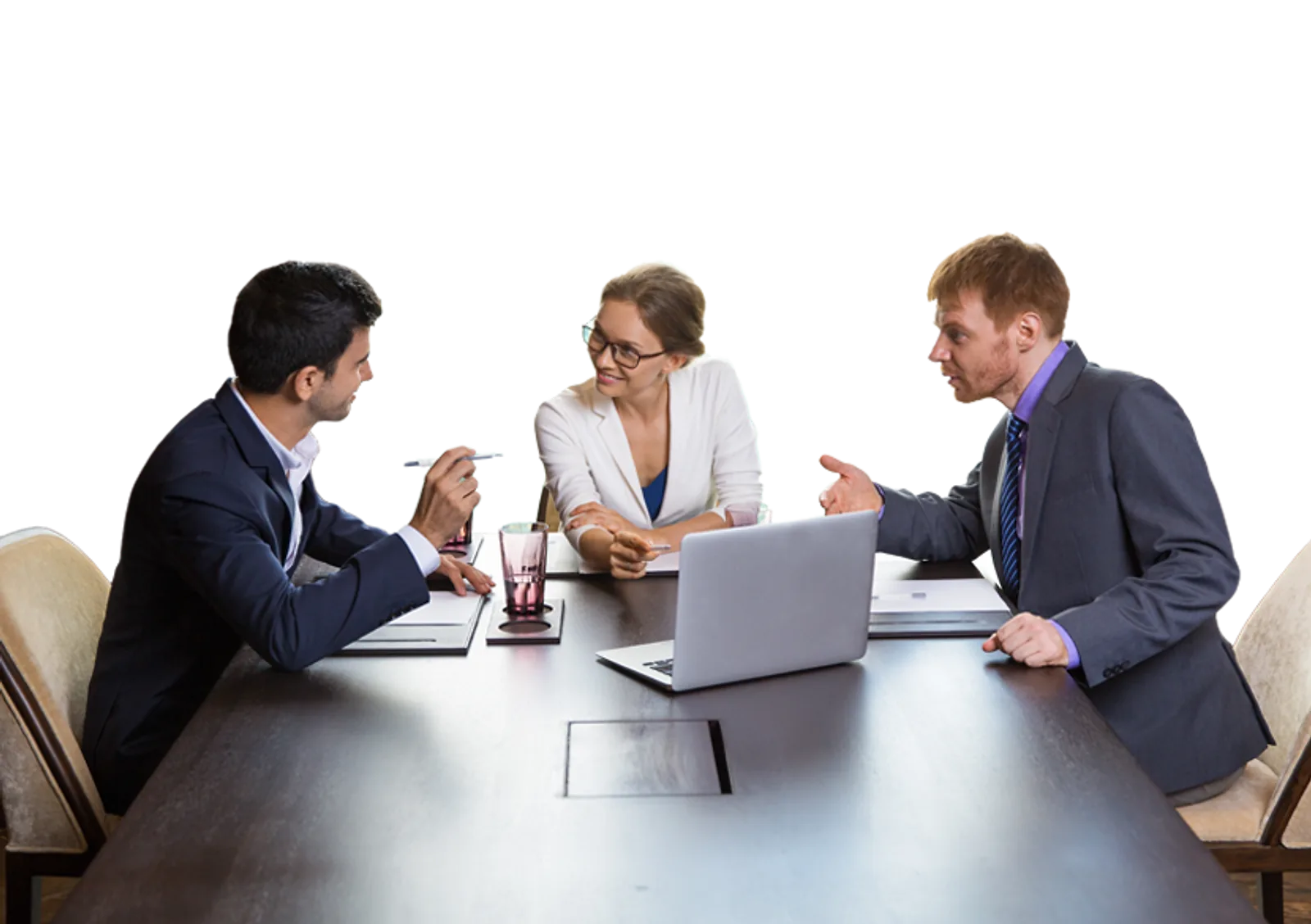 A team collaborates during a workplace meeting, focusing on digital literacy and foundational skills.