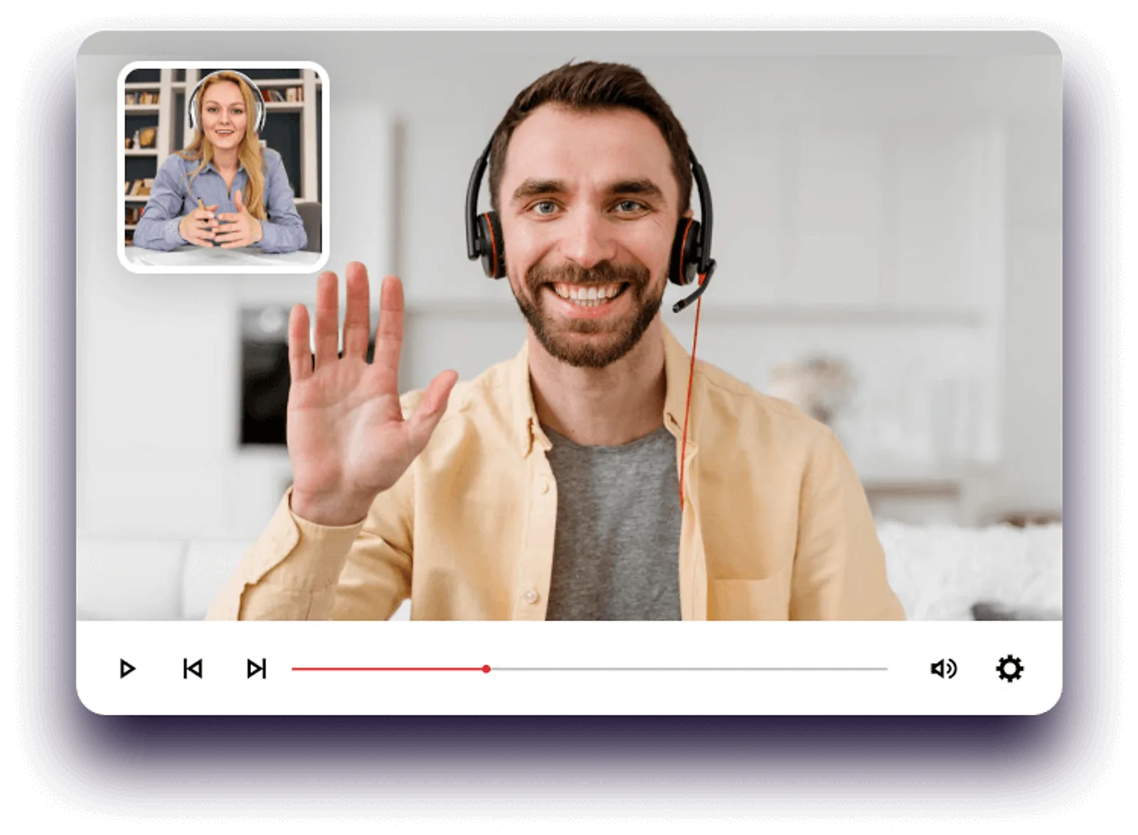 A man participates in a video call, demonstrating CAQA LLND's remote training options.
