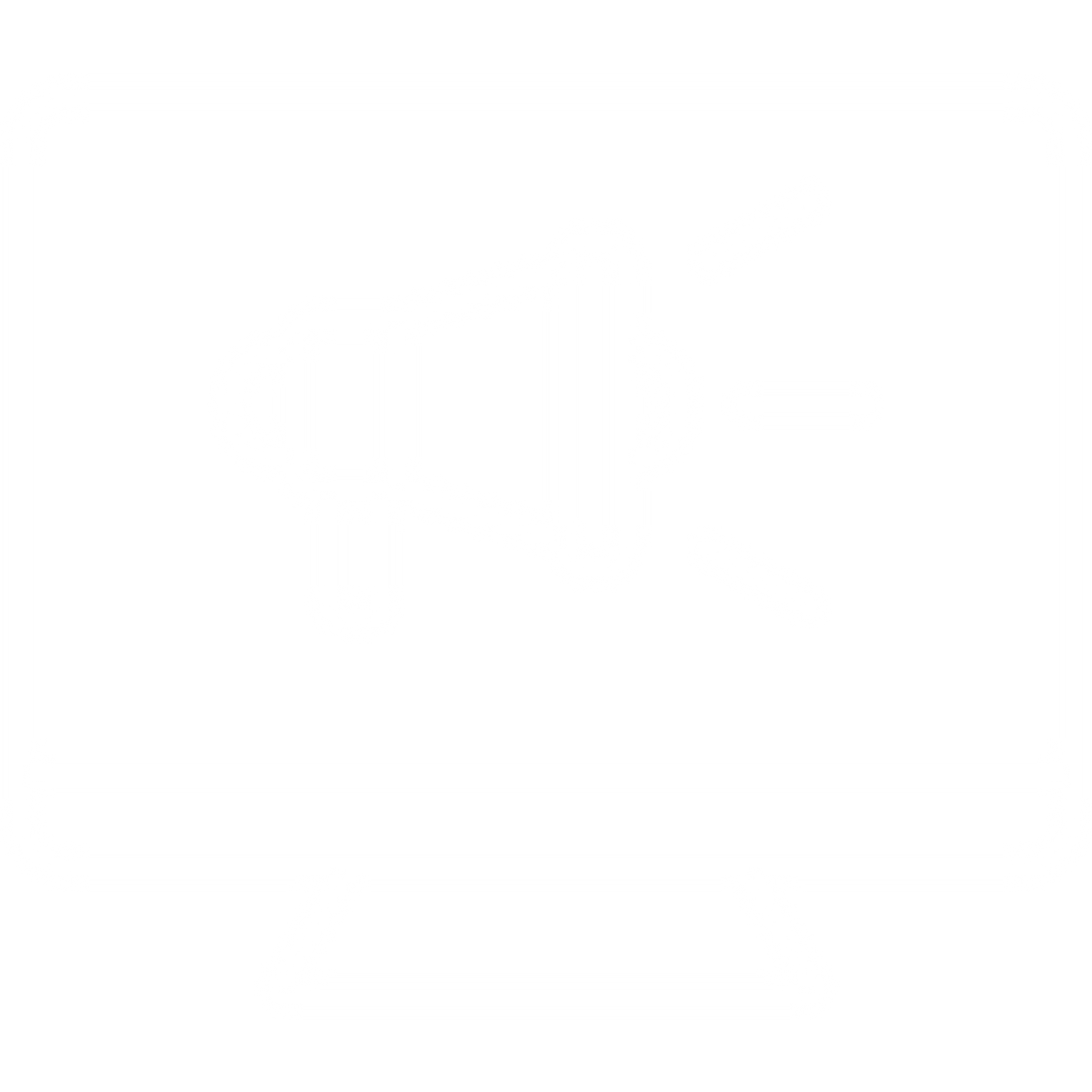 A minimalist white square with a gray border, used as a graphic element.