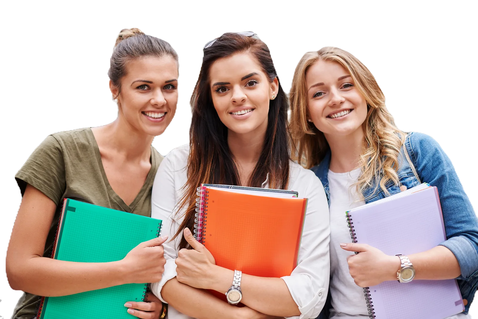 Three students studying together, demonstrating the development of employability skills through CAQA LLND courses.